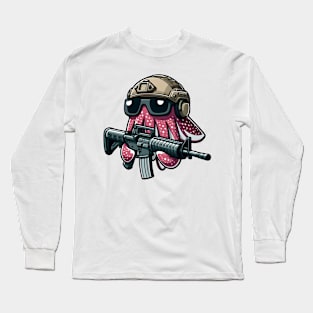 Tactical Octopus Adventure Tee: Where Intelligence Meets Style Long Sleeve T-Shirt